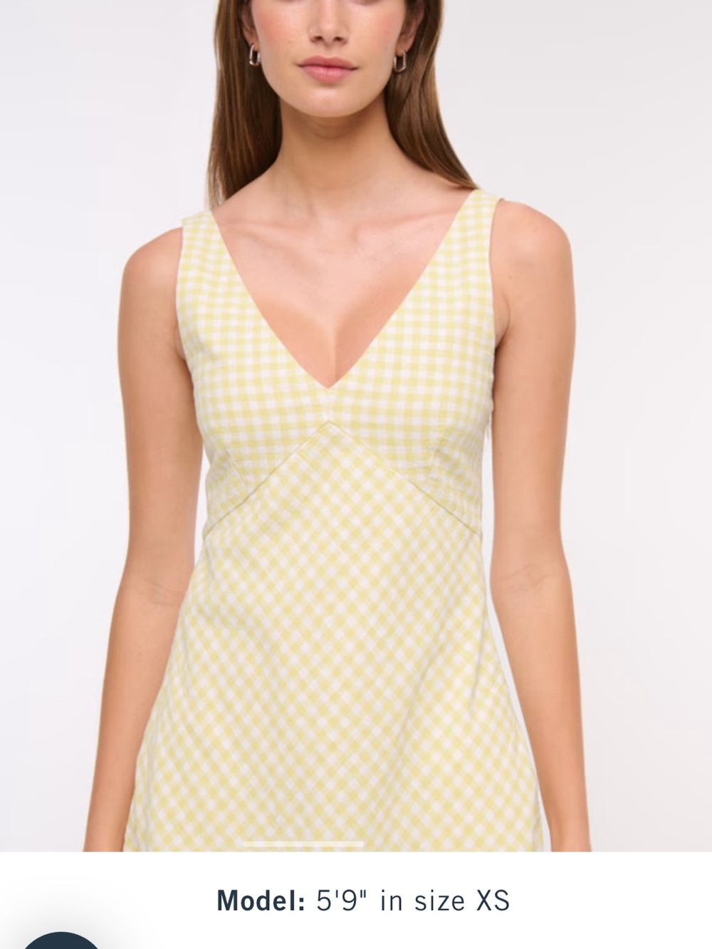 Abercrombie Linen Blend Yellow Gingham Mini Dress, Size Small, EUC - Picture 11 of 14